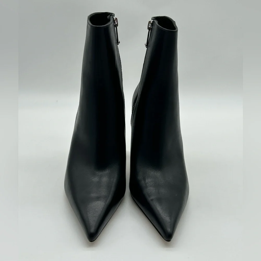 Michael Kors Halle Black Leather Bootie 7M | Crystal Stiletto Heel | New in Box - Picture 6 of 12